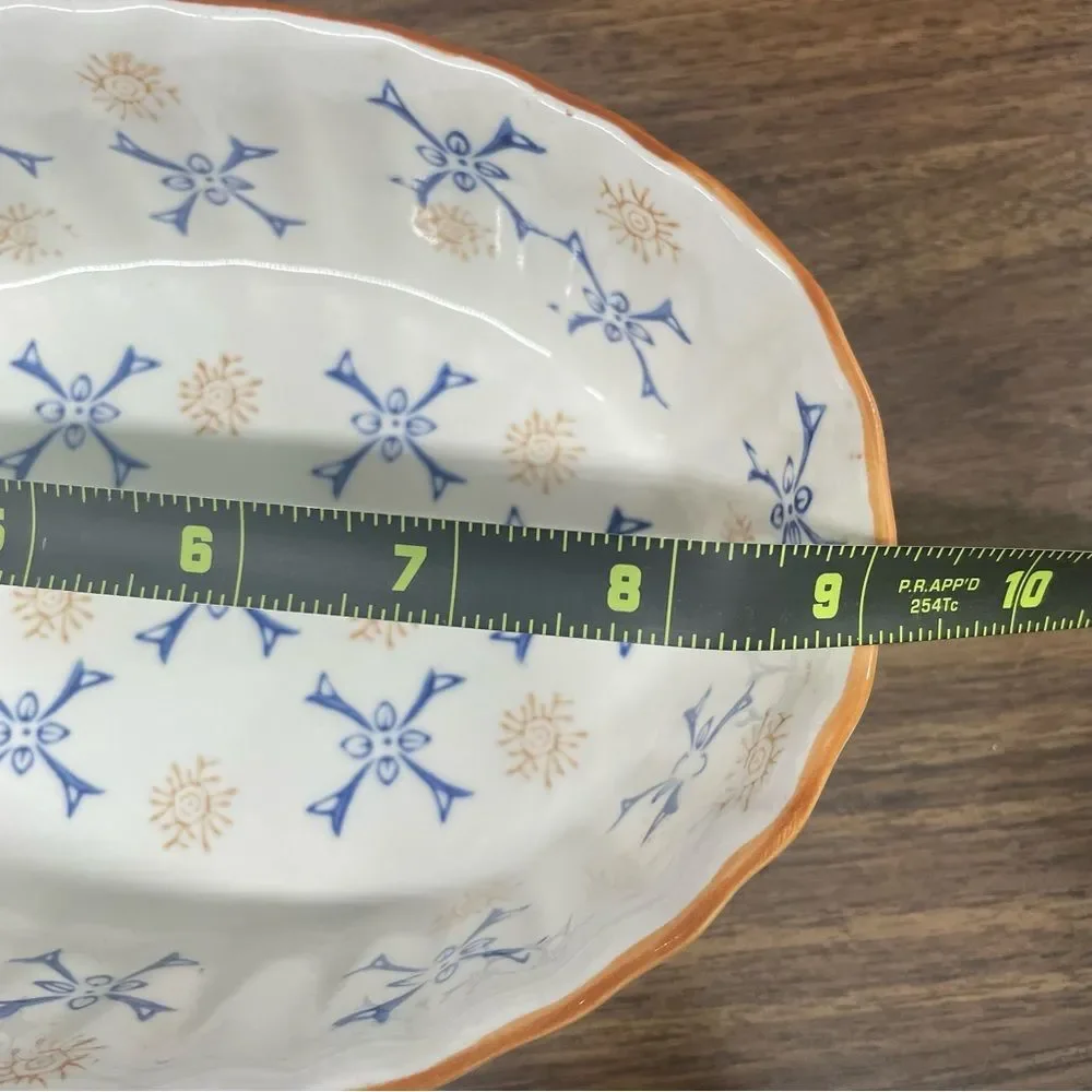 Temp-Tations‎ Blue and Orange Serveware bowl